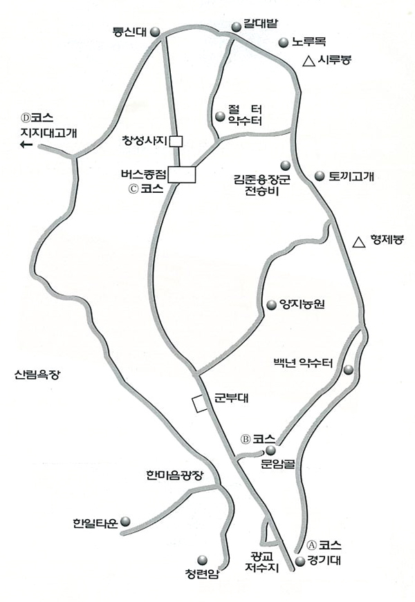 광교산지도